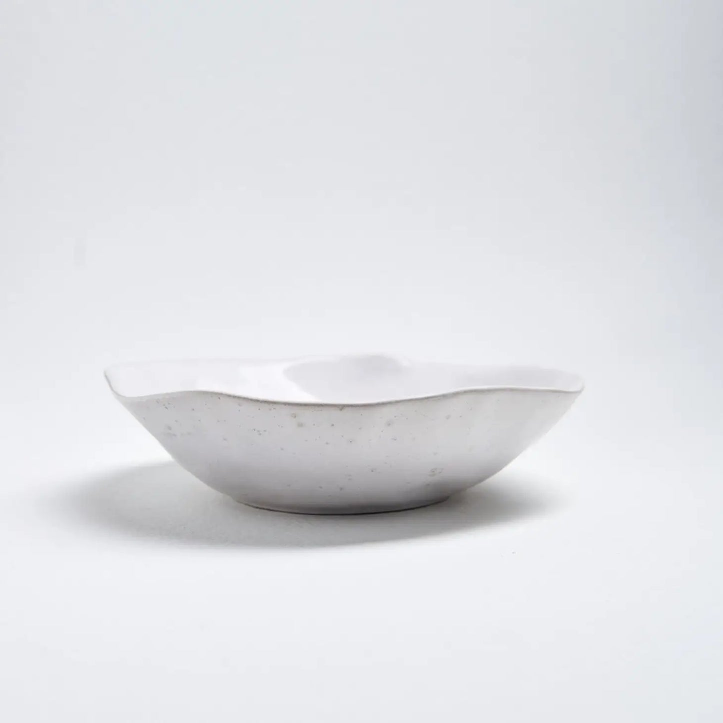 Nature Shape Smooth Handmade White Pasta Plate LIGHT PINK