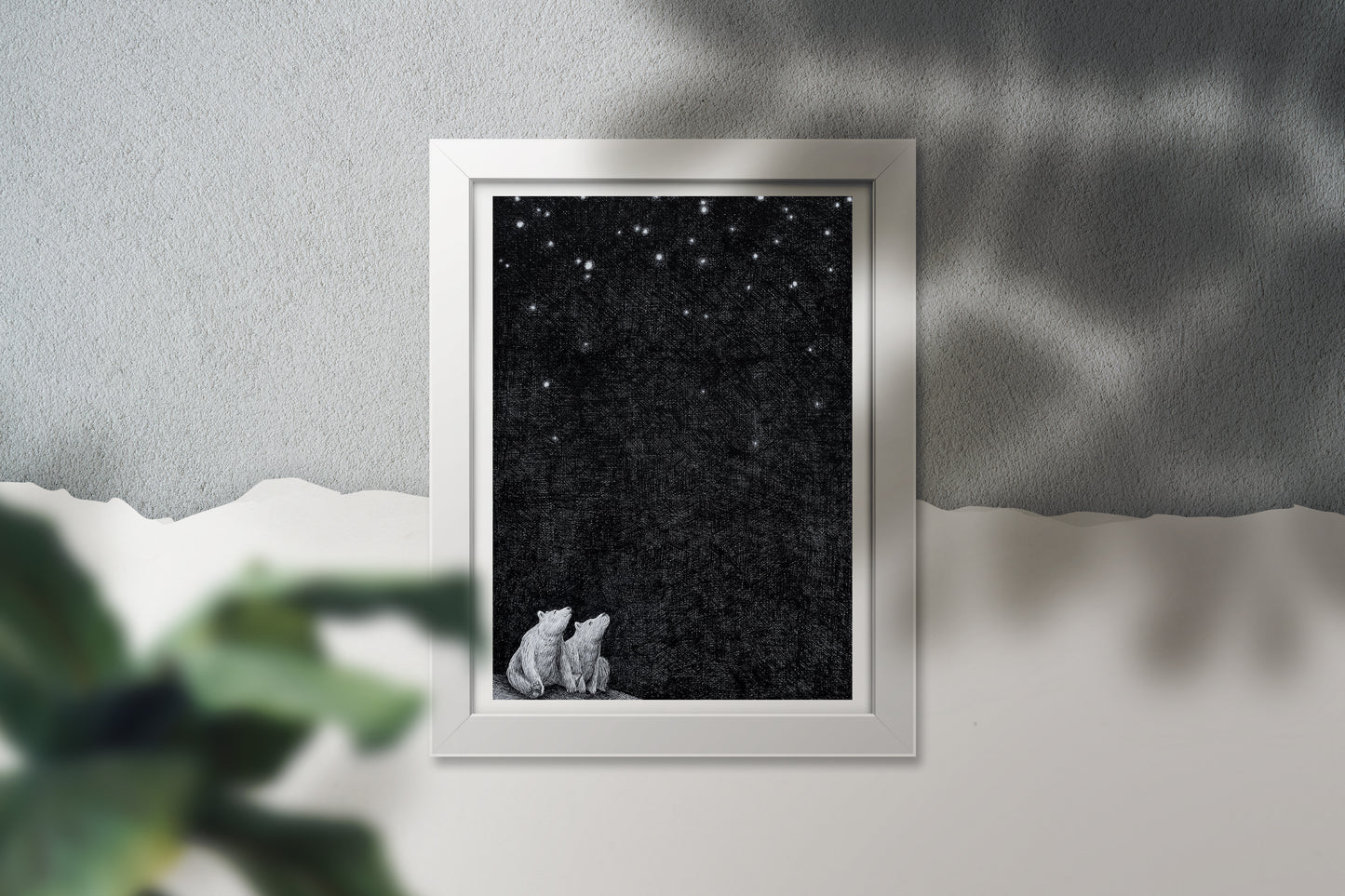 A Starry Night Art Poster by Morten Løfberg