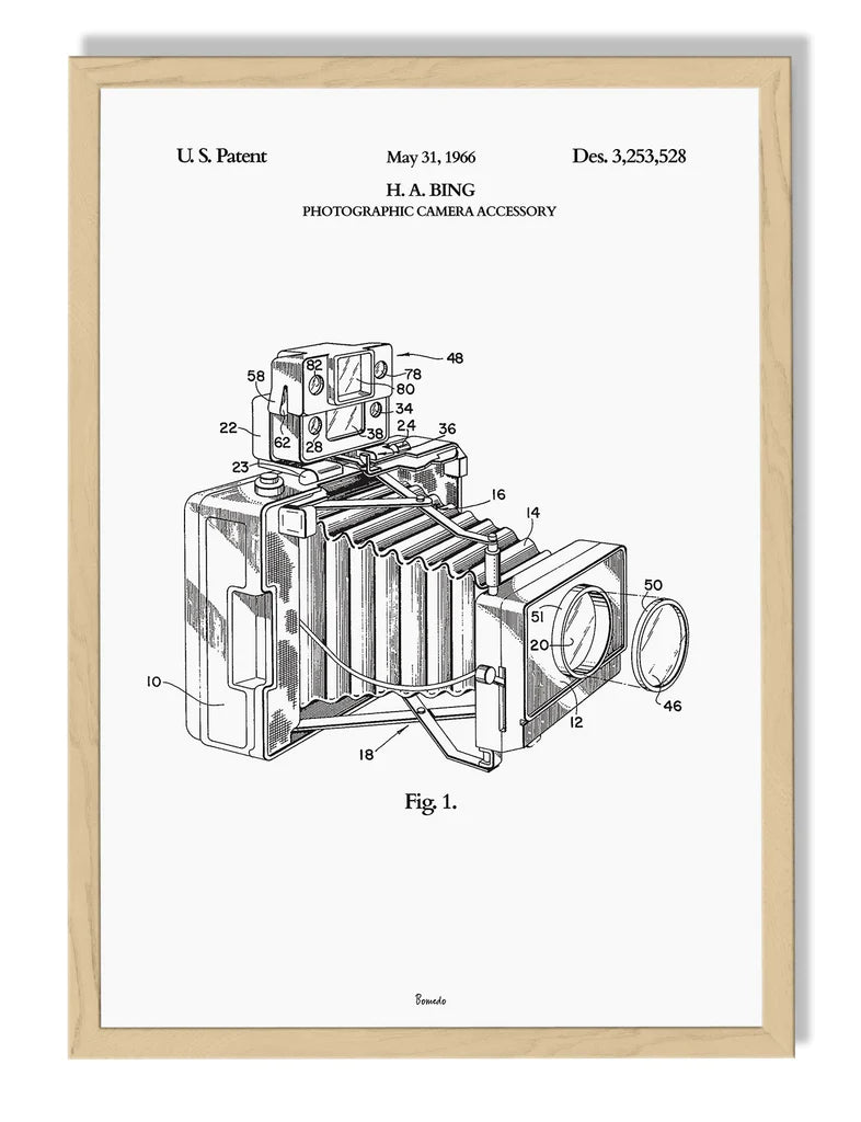 Camera Vintage Art Poster by Bomedo