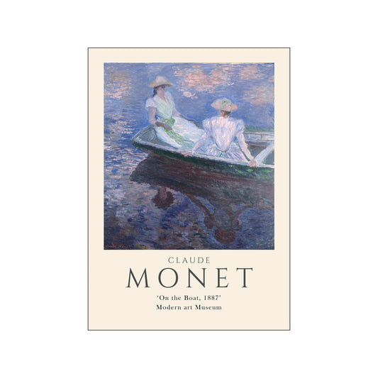 On the Boat Art Poster by Claude Monet x PSTR Studio
