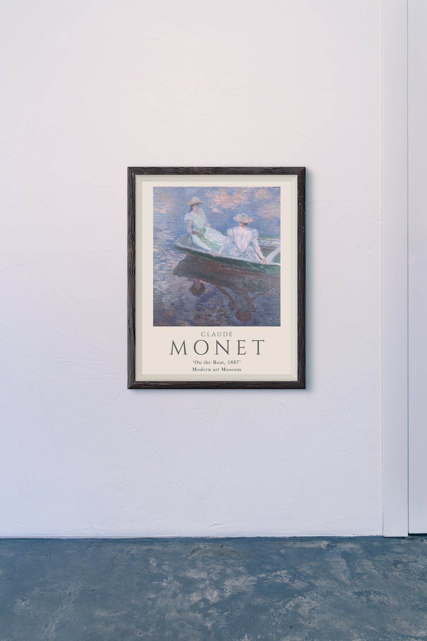 On the Boat Art Poster by Claude Monet x PSTR Studio