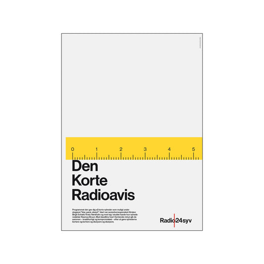 Den Korte Radioavis Art Poster