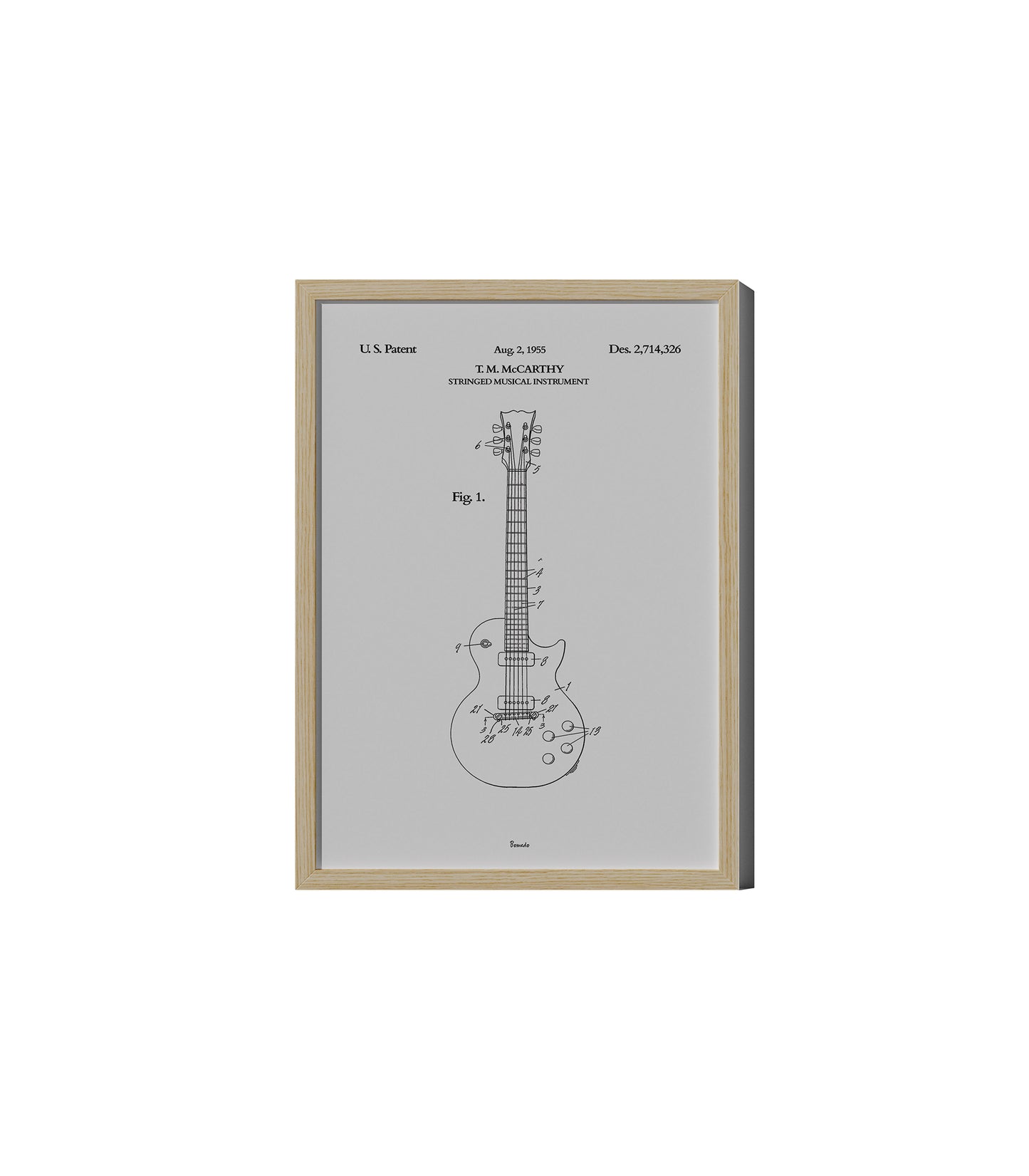 Electric Guitar Art Poster by Bomedo