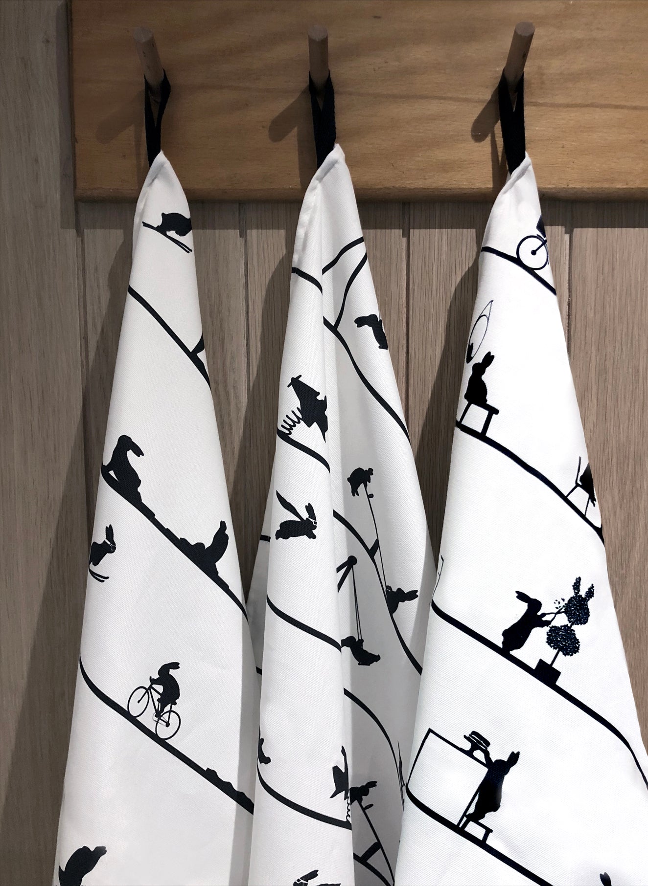 Anniversary Rabbit Tea Towel