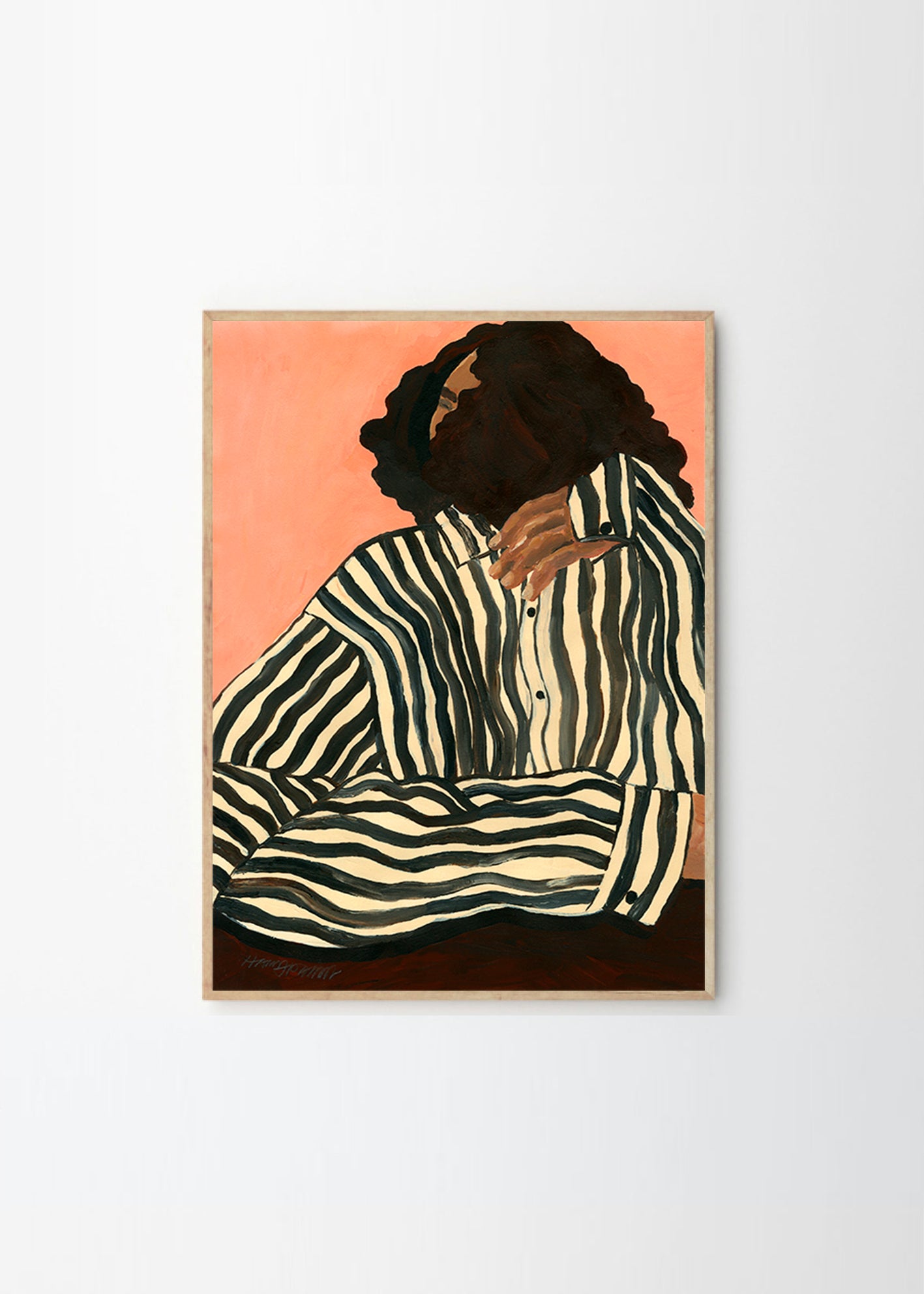 Serene Stripes Art Poster by Hanna Peterson