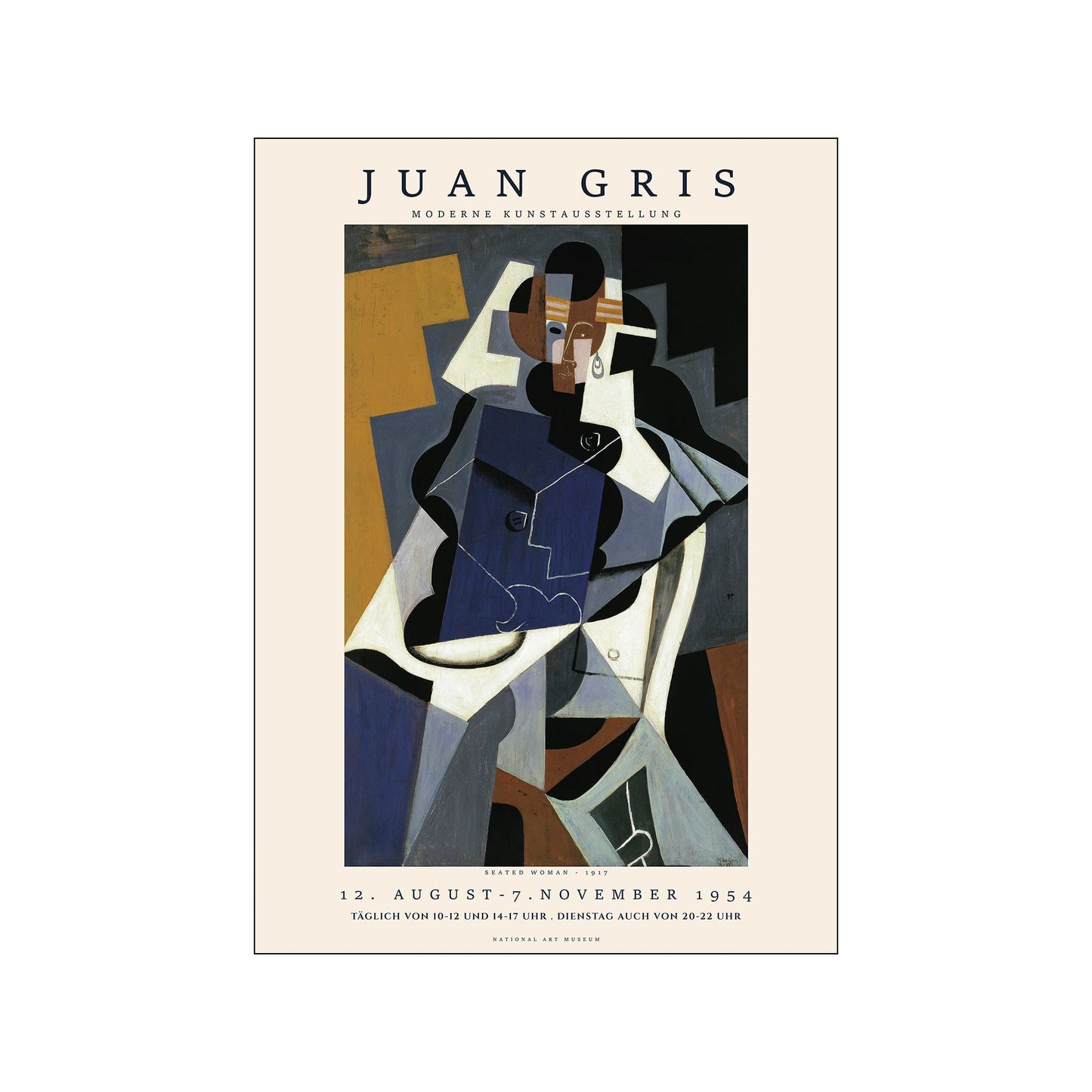 Seated Woman Art Poster by Juan Gris x PSTR Studio