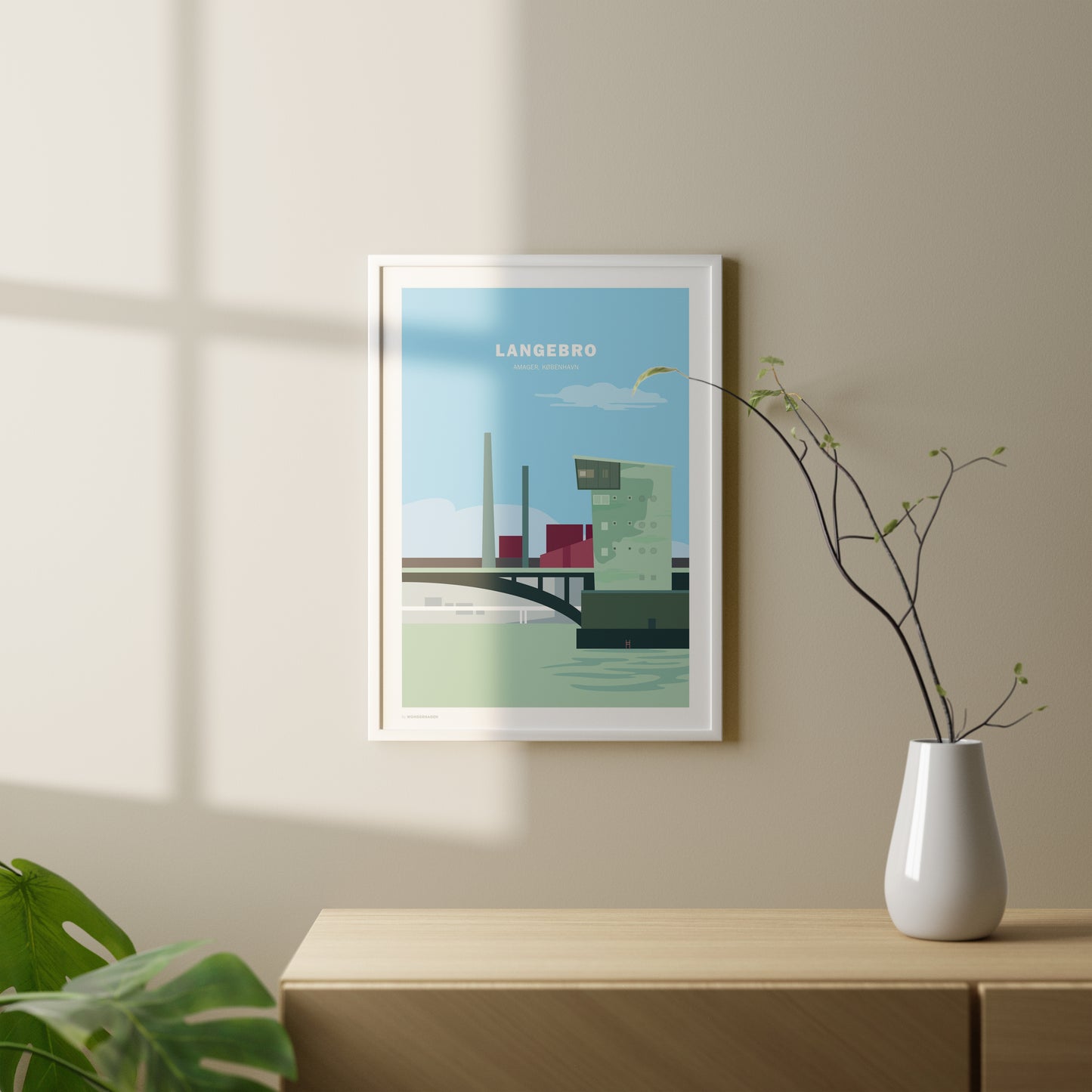 Langebro Art Poster by Wonderhagen