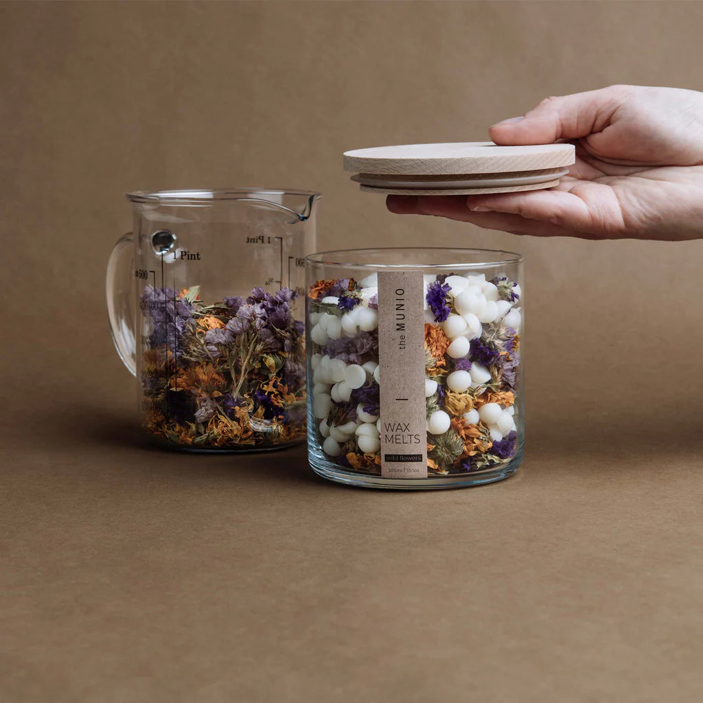 Wild Flowers Natural Soy Wax Melts in a Glass Votive