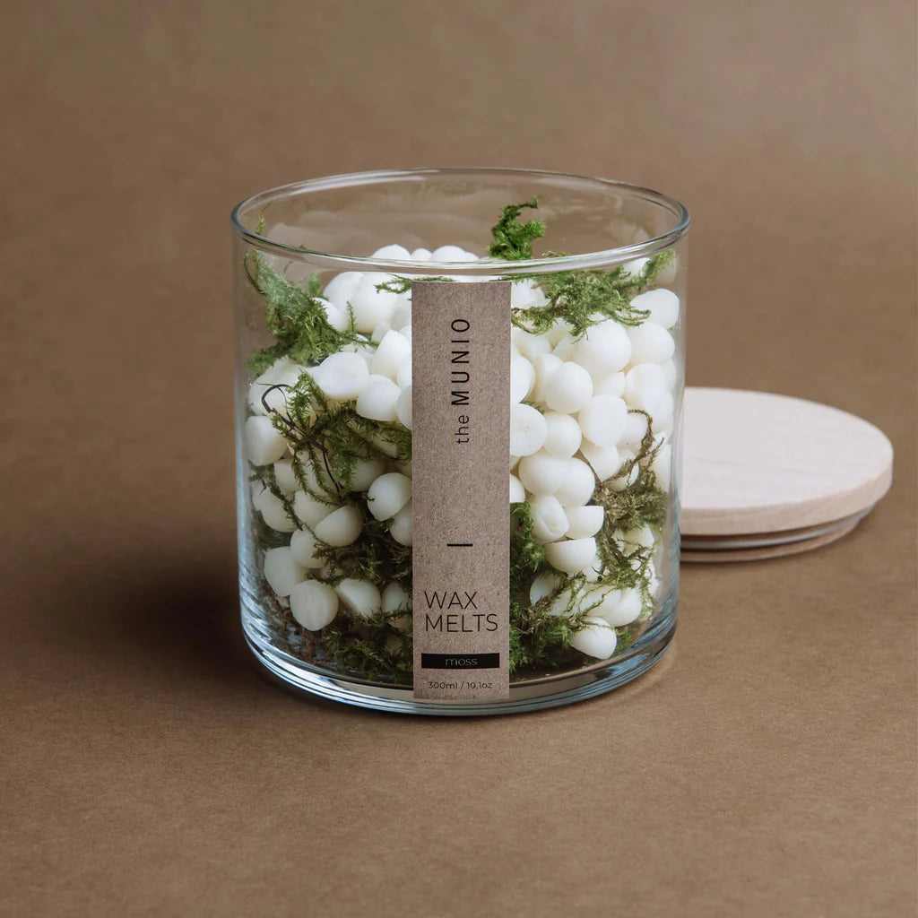 Moss Natural Soy Wax Melts in a Glass Votive