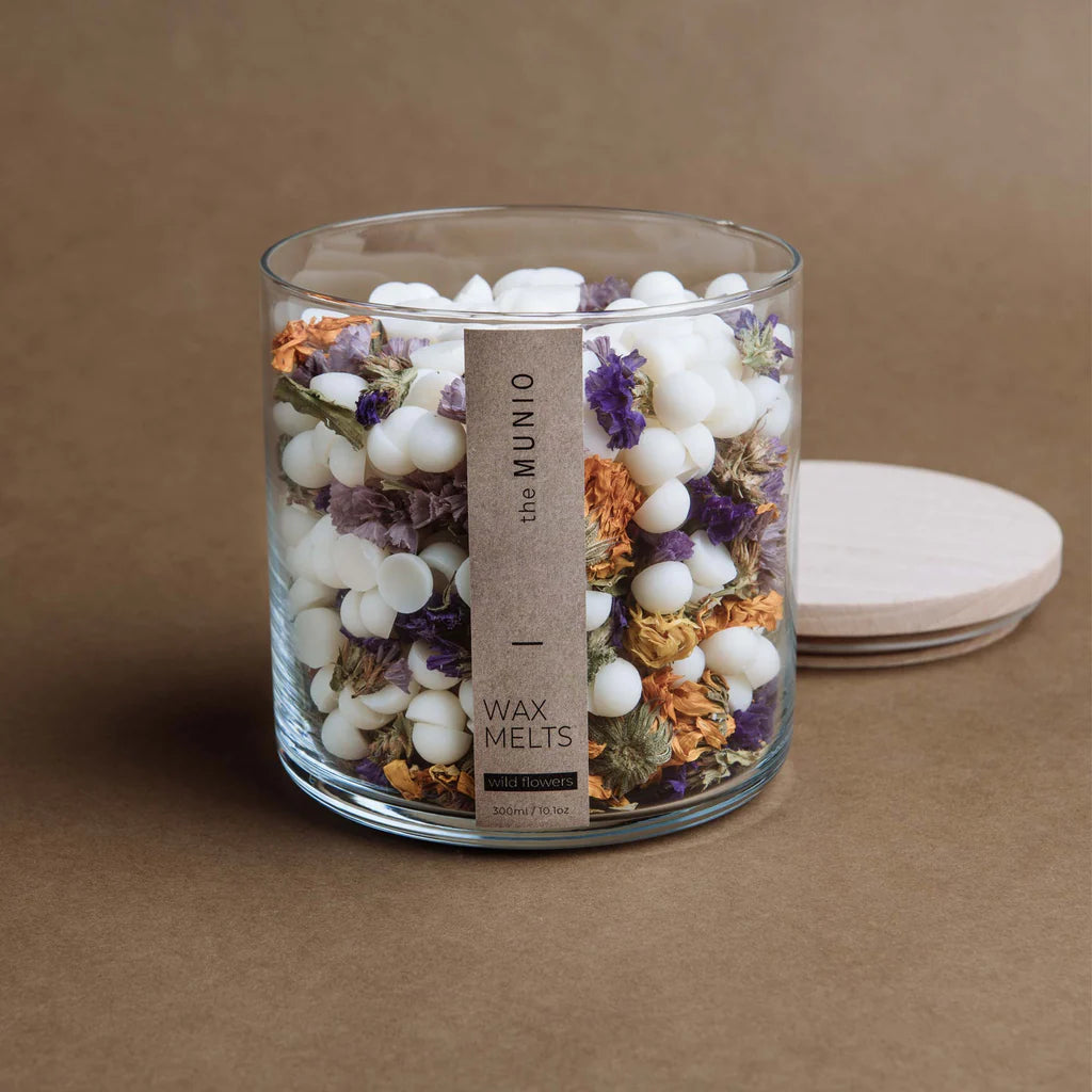 Wild Flowers Natural Soy Wax Melts in a Glass Votive