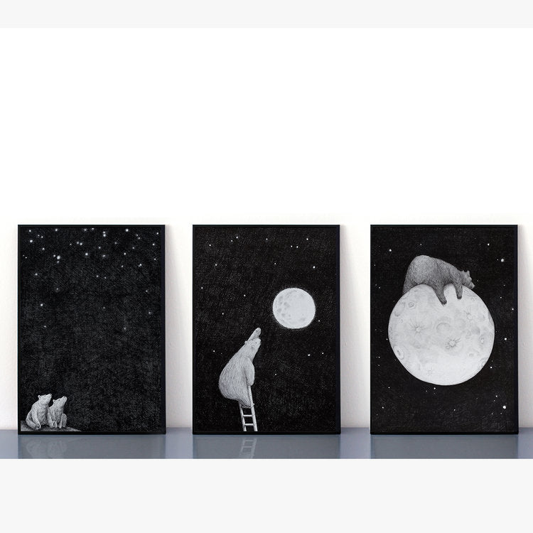 Moon Bear Art Poster by Morten Løfberg