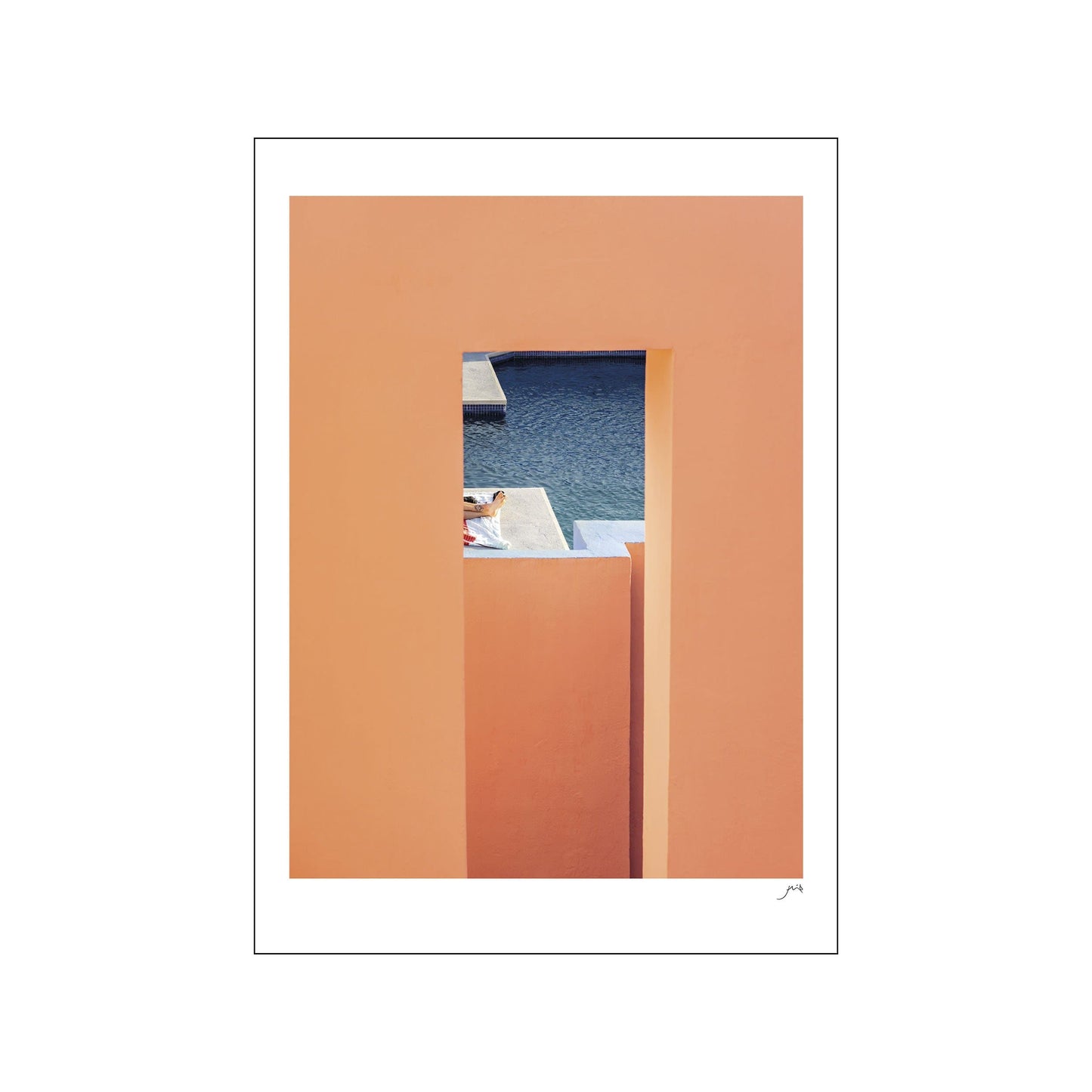 Peach Muralla Roja Art Poster by Flip
