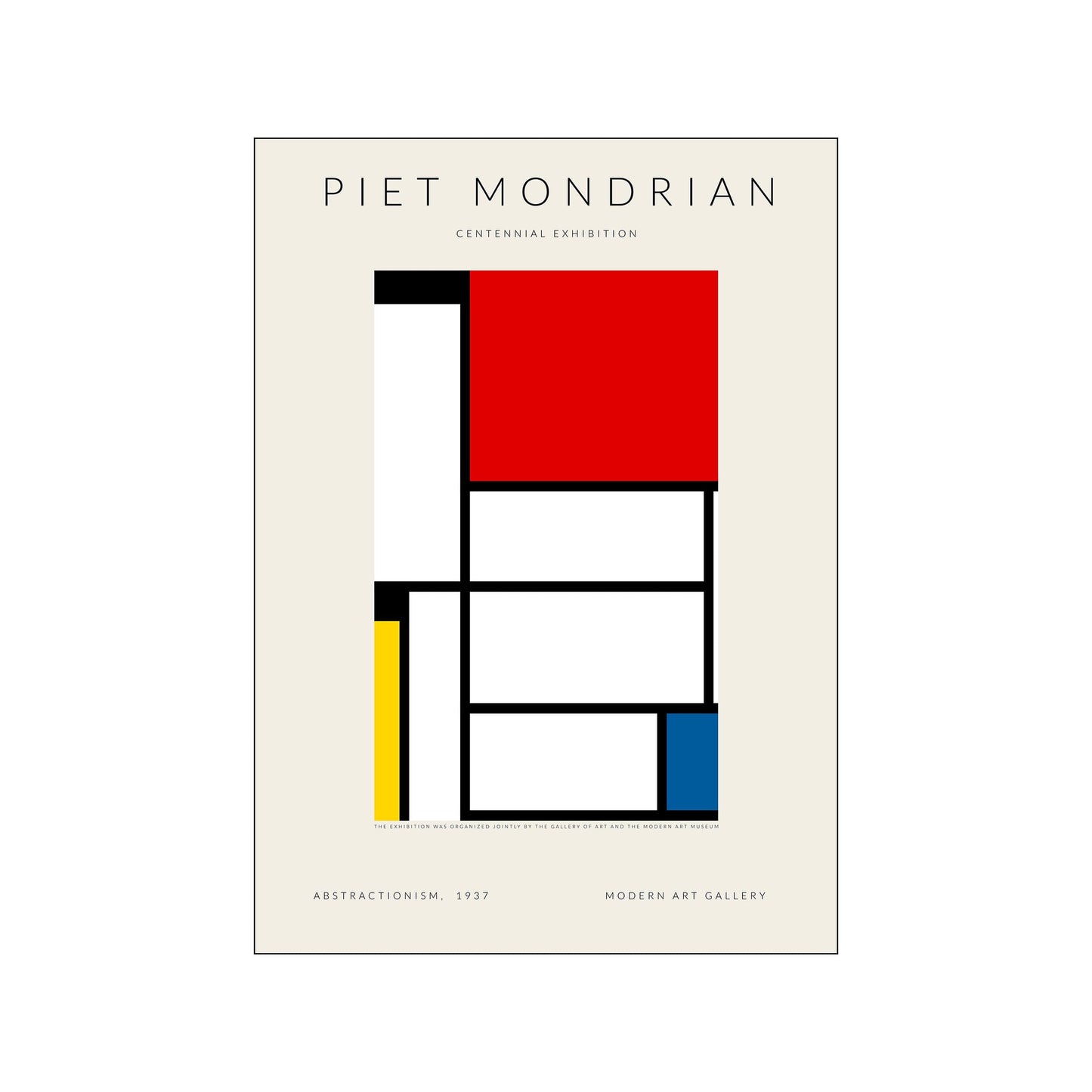 Centennial Exhibition Art Poster by Piet Mondriaan x PSTR Studio