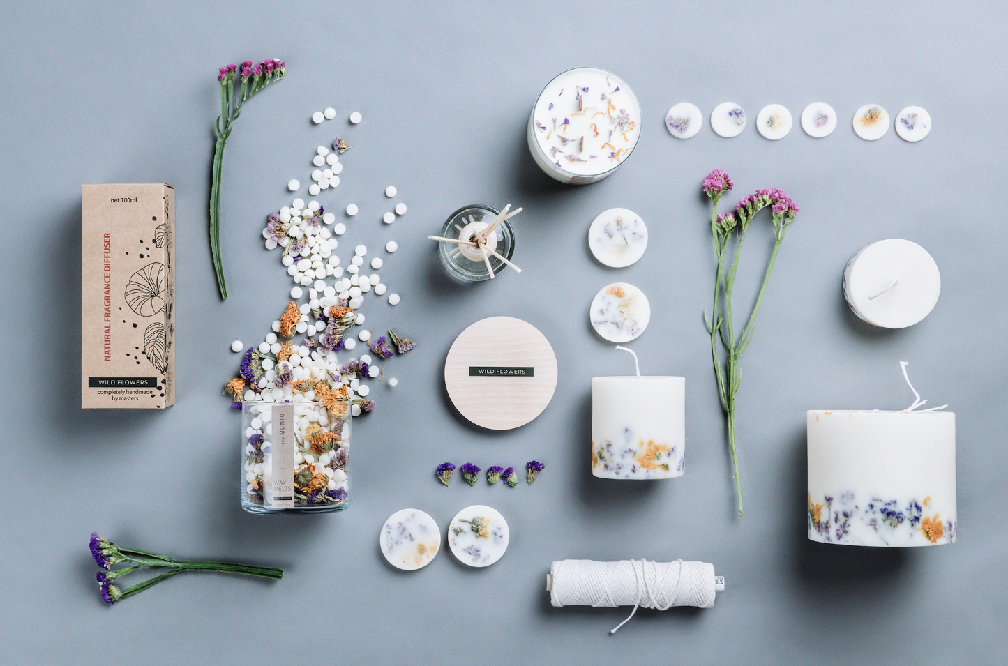 Wild Flowers Natural Scented Soy Wax Rounds