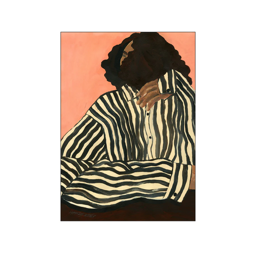 Serene Stripes Art Poster by Hanna Peterson