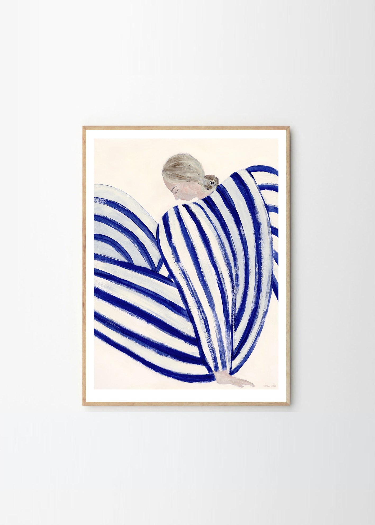 Blue Stripe at Concorde Art Poster by Sofia Lind