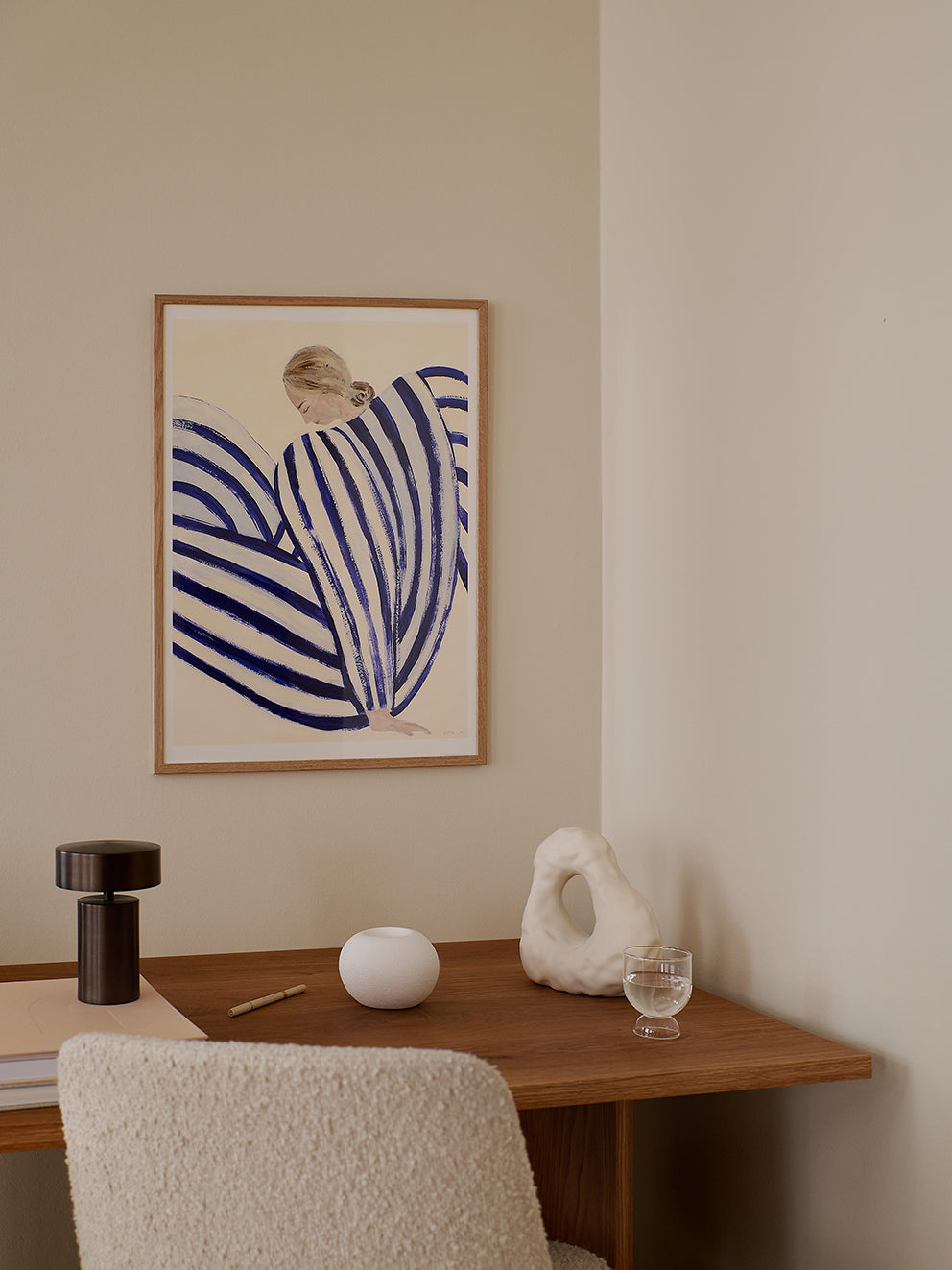 Blue Stripe at Concorde Art Poster by Sofia Lind