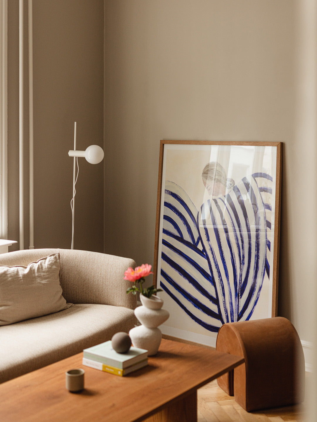 Blue Stripe at Concorde Art Poster by Sofia Lind