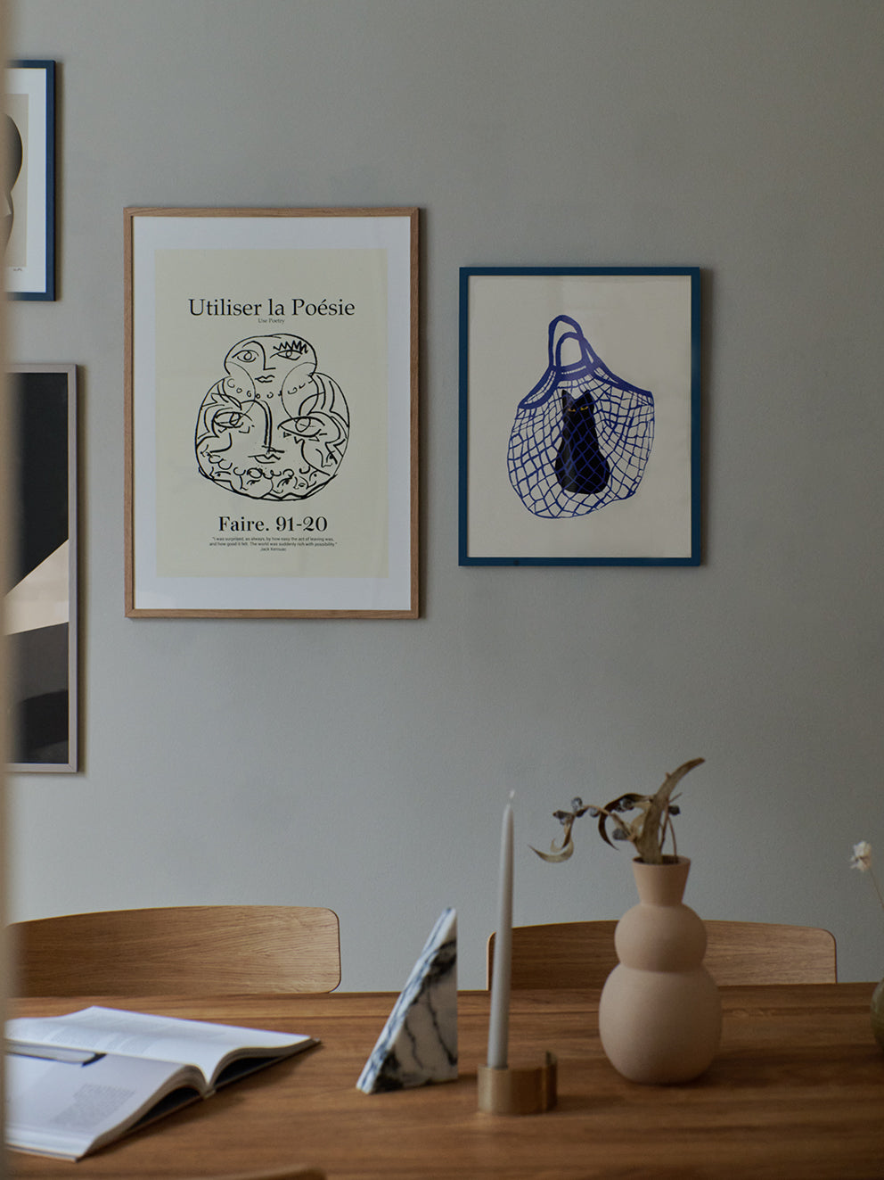 The Cats in the Bag Art Poster by Chloe Purpero Johnson