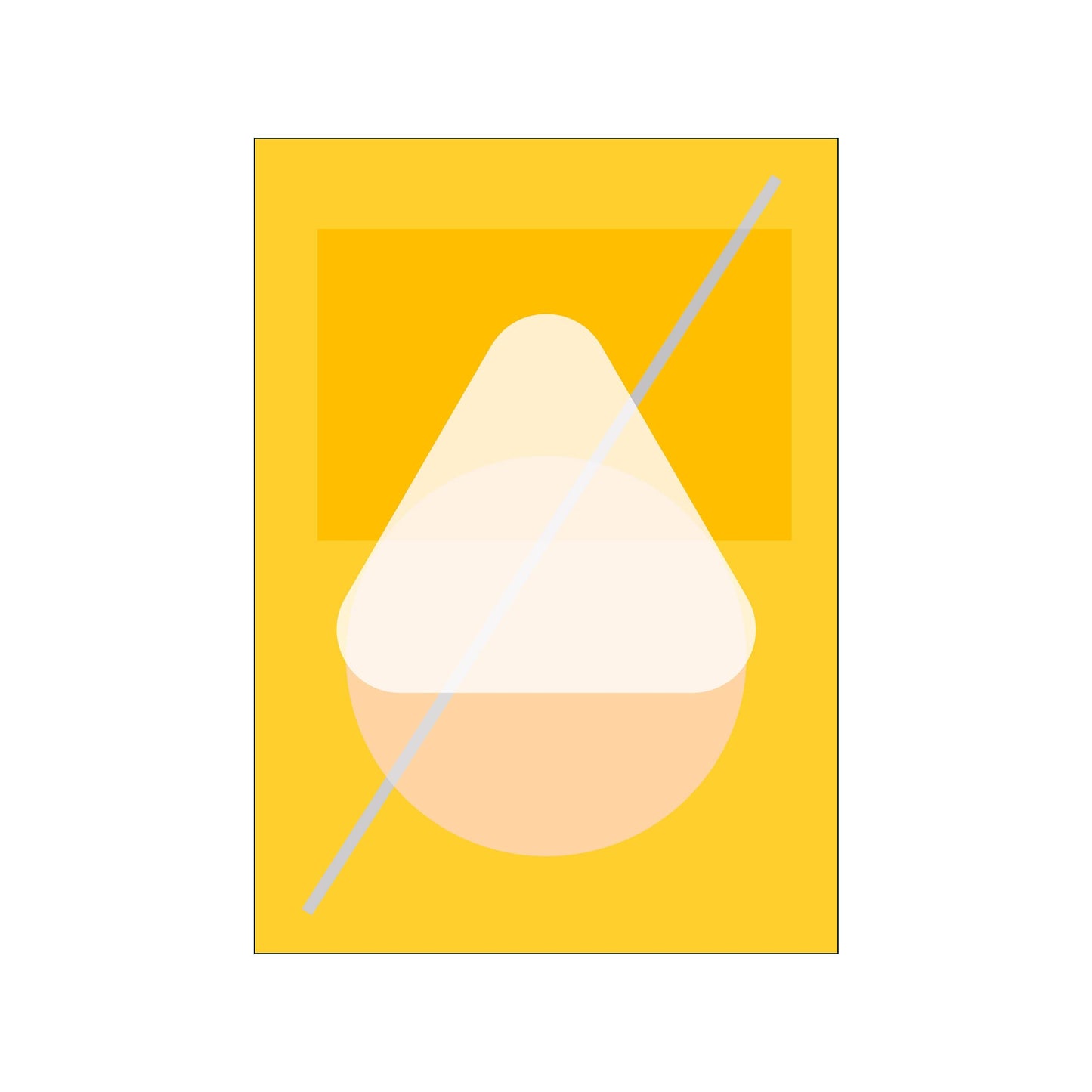 Yellow Sunday Art Poster by B + R Studio