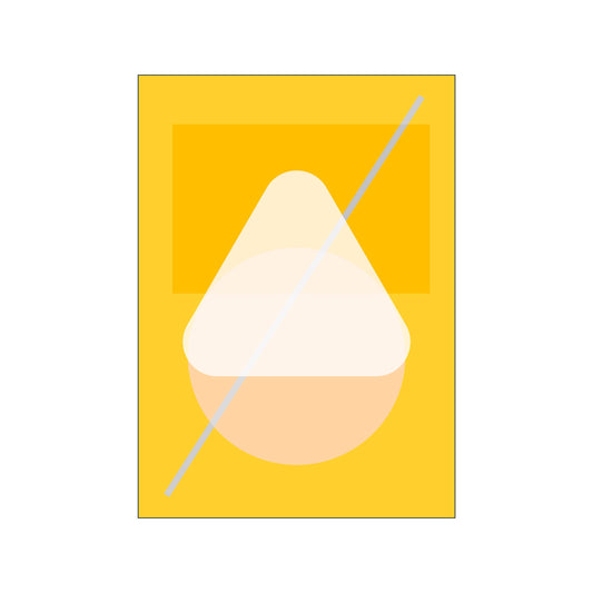 Yellow Sunday Art Poster by B + R Studio