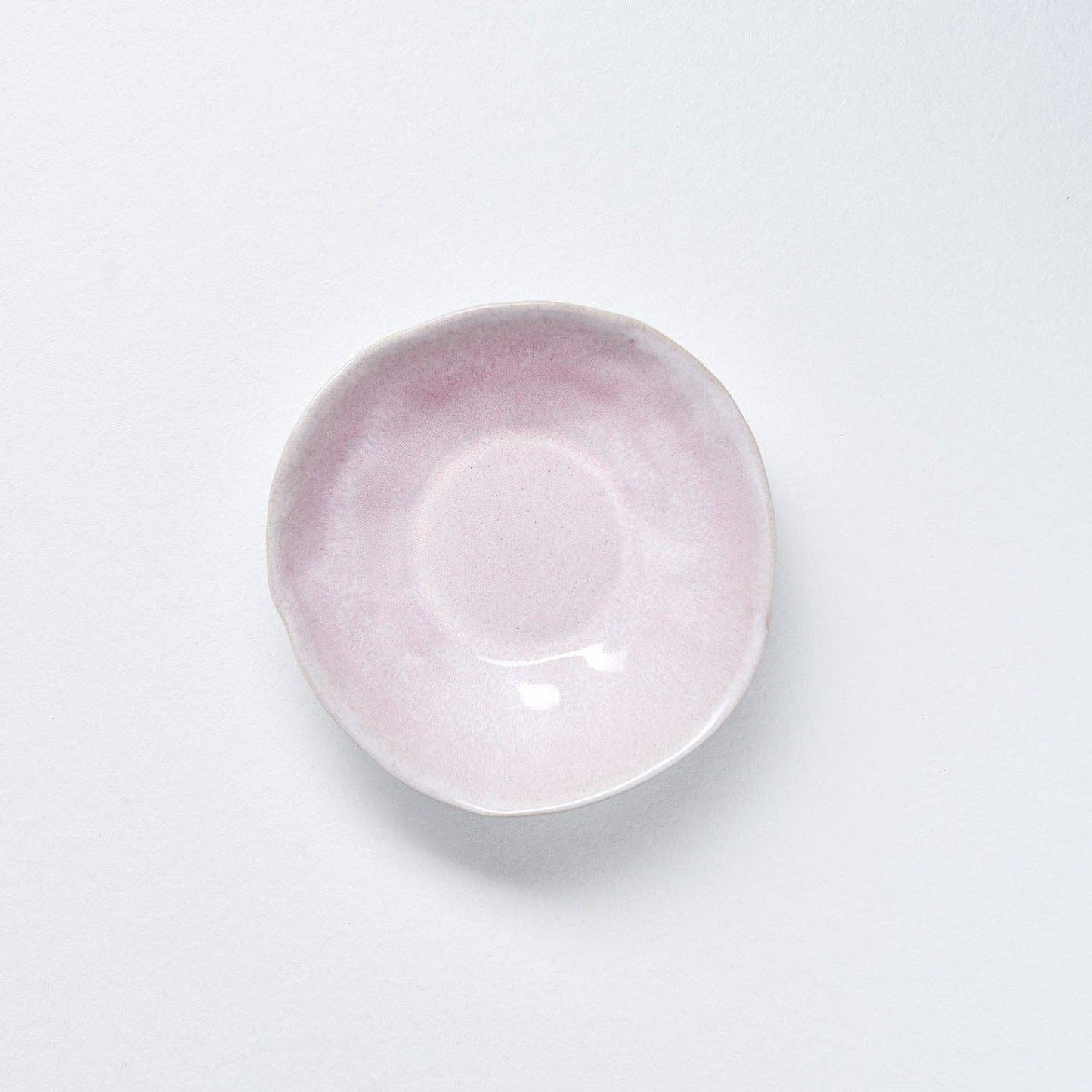 Nature Shape Smooth Handmade White Pasta Plate LIGHT PINK