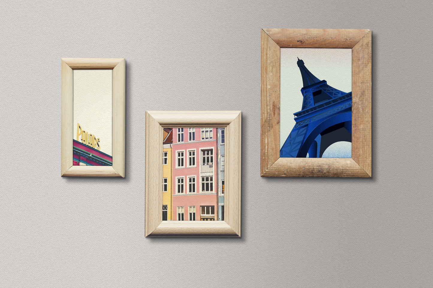 Nyhavn Facade Art Poster by Jakob Amsgaard