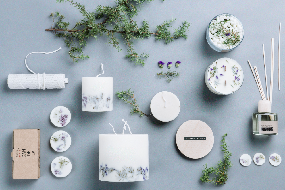 Juniper & limonium Natural Soy Wax Candle