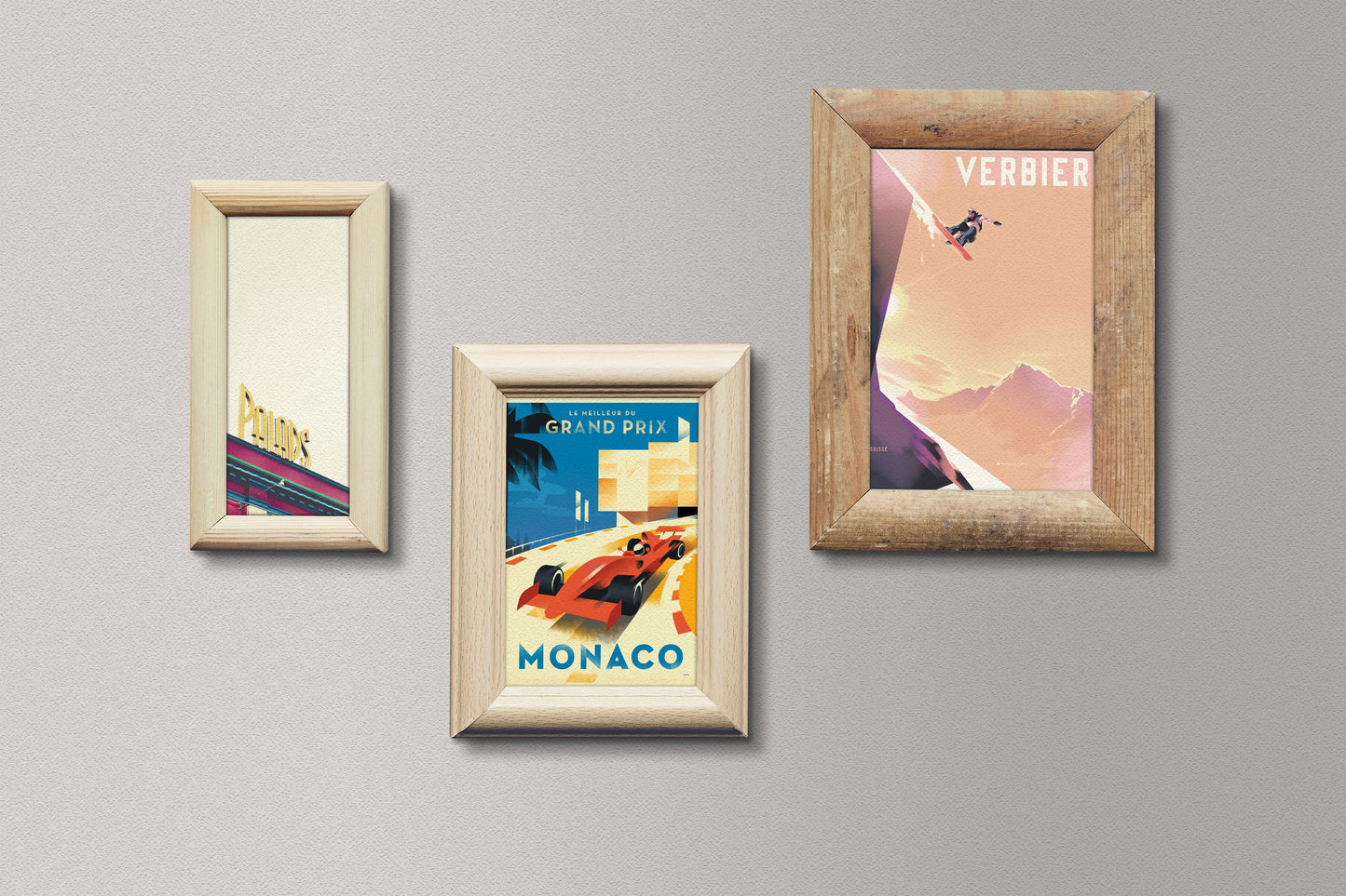 Verbier Snowboarder Art Poster by Mads Berg