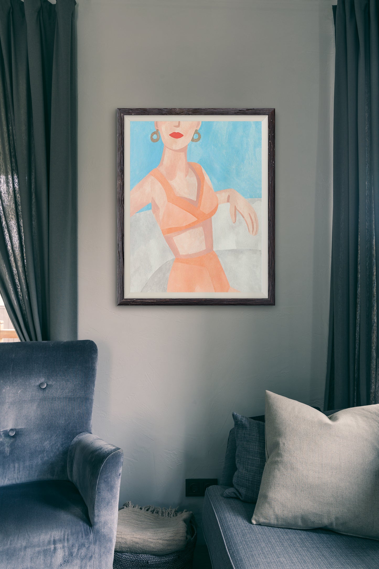 Sun Bathing Art Poster by Iga Kosicka