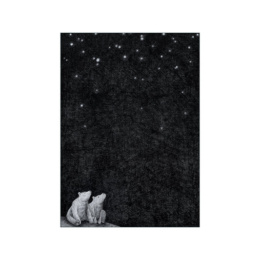 A Starry Night Art Poster by Morten Løfberg