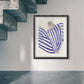 Blue Stripe at Concorde Art Poster by Sofia Lind