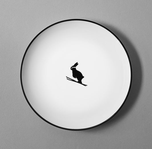 Ski Jumping Rabbit Plate