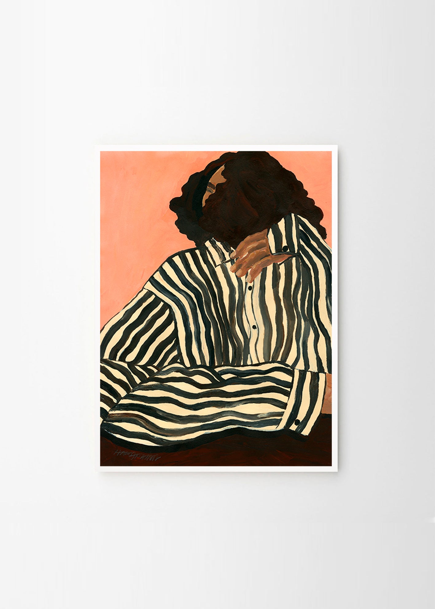 Serene Stripes Art Poster by Hanna Peterson