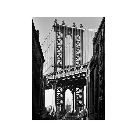 Manhattan Bridge New York Art Poster by Flamboyant Studio